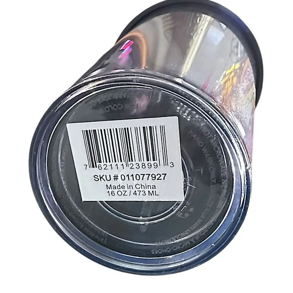 NWT Starbucks Black‎ and Silver Acrylic Glitter Cold Cup - 16 oz ***Item: HH84